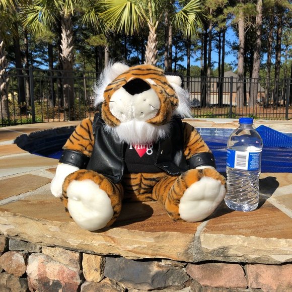 BIKER TIGER PLUSH TOY